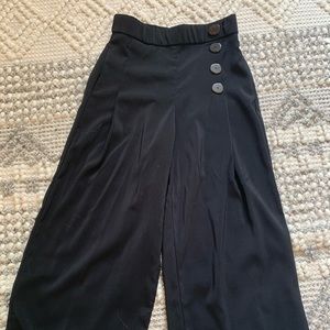 ZARA black wide leg dress pants